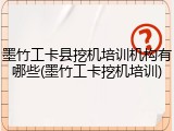 墨竹工卡县挖机培训机构有哪些(墨竹工卡挖机培训)