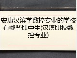 安康汉滨学数控专业的学校有哪些职中生(汉滨职校数控专业)