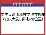安庆大别山科技学校在哪里(安庆大别山科技校位置)