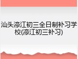 汕头濠江初三全日制补习学校(濠江初三补习)
