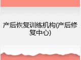 产后恢复训练机构(产后修复中心)