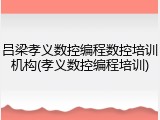 吕梁孝义数控编程数控培训机构(孝义数控编程培训)