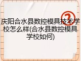 庆阳合水县数控模具技术学校怎么样(合水县数控模具学校如何)