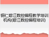 铜仁碧江数控编程教学培训机构(碧江数控编程培训)