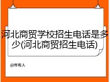 河北商贸学校招生电话是多少(河北商贸招生电话)