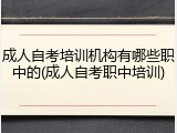 成人自考培训机构有哪些职中的(成人自考职中培训)
