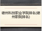 德州科技职业学院排名(德州职院排名)