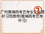 广州黄埔高考艺考生文化课补习班推荐(黄埔高考艺考补习)