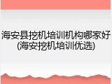 海安县挖机培训机构哪家好(海安挖机培训优选)