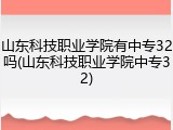 山东科技职业学院有中专32吗(山东科技职业学院中专32)