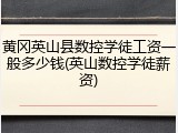 黄冈英山县数控学徒工资一般多少钱(英山数控学徒薪资)