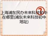 上海浦东民办未来科技初中在哪里(浦东未来科技初中地址)