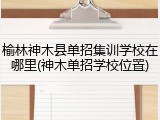 榆林神木县单招集训学校在哪里(神木单招学校位置)