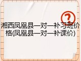 湘西凤凰县一对一补习班价格(凤凰县一对一补课价)