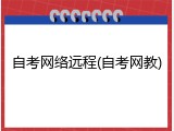 自考网络远程(自考网教)
