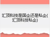 汇顶科技是国企还是私企(汇顶科技私企)