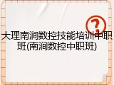 大理南涧数控技能培训中职班(南涧数控中职班)