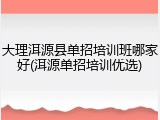 大理洱源县单招培训班哪家好(洱源单招培训优选)