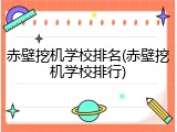 赤壁挖机学校排名(赤壁挖机学校排行)