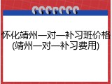 怀化靖州一对一补习班价格(靖州一对一补习费用)