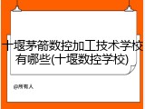 十堰茅箭数控加工技术学校有哪些(十堰数控学校)