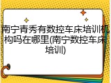 南宁青秀有数控车床培训机构吗在哪里(南宁数控车床培训)