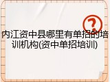 内江资中县哪里有单招的培训机构(资中单招培训)