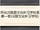 怀化沅陵县文化补习学校是哪一家(沅陵文化补习学校)