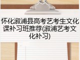 怀化溆浦县高考艺考生文化课补习班推荐(溆浦艺考文化补习)