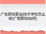 广东财经职业技术学校怎么样(广财职校如何)