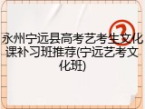 永州宁远县高考艺考生文化课补习班推荐(宁远艺考文化班)