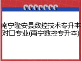 南宁隆安县数控技术专升本对口专业(南宁数控专升本)