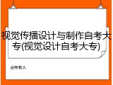 视觉传播设计与制作自考大专(视觉设计自考大专)