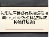 沈阳法库县哪有数控编程培训中心中职怎么样(法库数控编程培训)