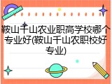 鞍山千山农业职高学校哪个专业好(鞍山千山农职校好专业)
