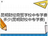 昆明财经商贸学校中专学费多少(昆明财校中专学费)