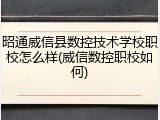 昭通威信县数控技术学校职校怎么样(威信数控职校如何)