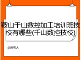 鞍山千山数控加工培训班技校有哪些(千山数控技校)