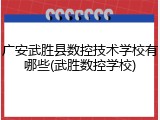 广安武胜县数控技术学校有哪些(武胜数控学校)