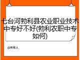 七台河勃利县农业职业技术中专好不好(勃利农职中专如何)