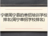 宁德周宁县的单招培训学校排名(周宁单招学校排名)