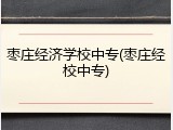 枣庄经济学校中专(枣庄经校中专)