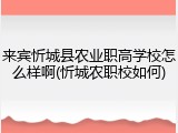 来宾忻城县农业职高学校怎么样啊(忻城农职校如何)