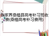 张家界桑植县高考补习班收费(桑植高考补习费用)