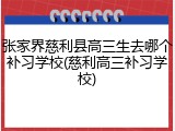 张家界慈利县高三生去哪个补习学校(慈利高三补习学校)