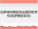 拉萨城关数控专业最好的学校(拉萨数控名校)