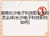 湖南长沙电子科技职业学校怎么样(长沙电子科技职校如何)