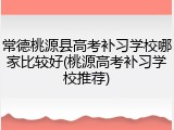 常德桃源县高考补习学校哪家比较好(桃源高考补习学校推荐)
