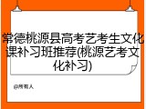常德桃源县高考艺考生文化课补习班推荐(桃源艺考文化补习)