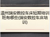 温州瑞安数控车床短期培训班有哪些(瑞安数控车床培训)